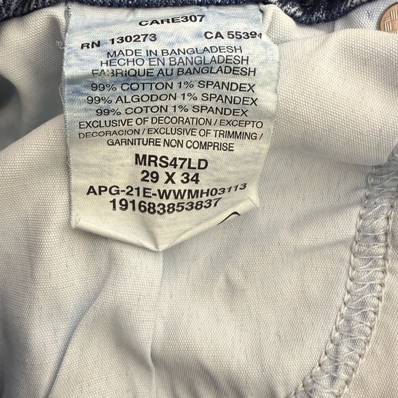 Wrangler Rock 47 Denim Jeans Mens 29 X 34 Slim Straight MRS47LD - Picture 7 of 8